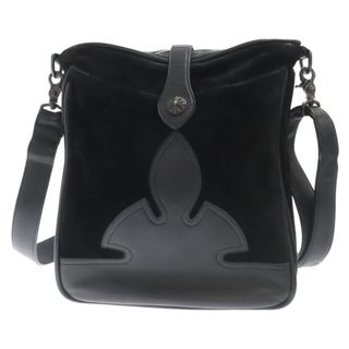 クロムハーツ(Chrome Hearts)のCHROME HEARTS クロムハーツ Shoulder Bag  ショルダーバッグ フレアニー 素材切替 ダガージップ クロスボールボタン ブラック(ショルダーバッグ)