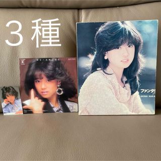 パイオニア(Pioneer)の中森明菜　ポートレート（木枠貼付）、シングルレコード、プロマイド(アイドルグッズ)