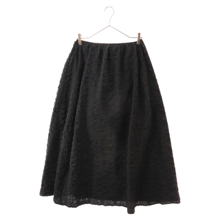LE CIEL BLEU - LE CIEL BLEU ルシェルブルー Check Shrinked Dress チェックシュリンクドレス スカート ブラック 24A65207 レディース