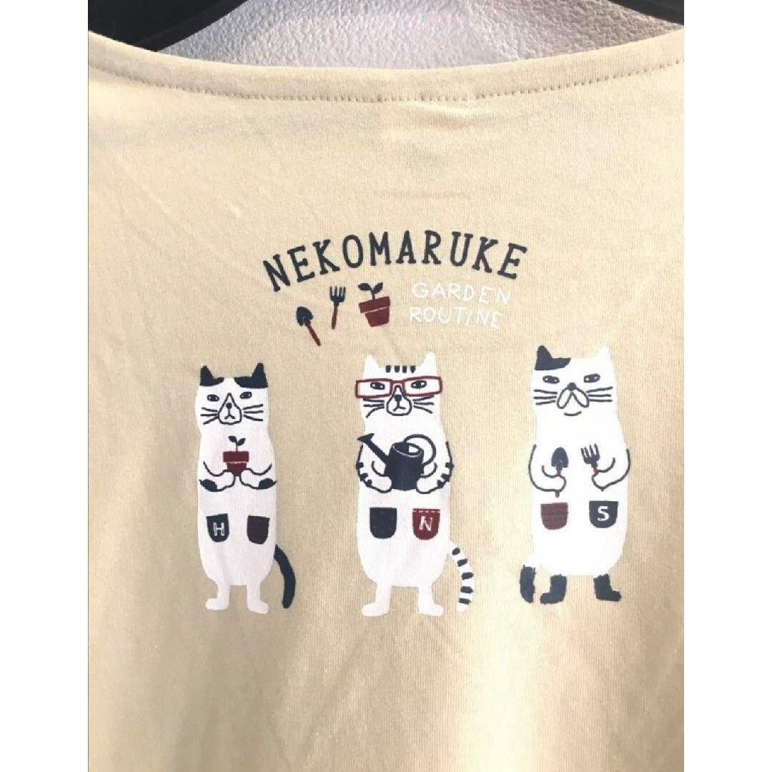 ネコ　半袖Ｔシャツ　猫　ねこ　クスグル　ねこまるけ　かわいい　Aライン　ネコザワ レディースのトップス(Tシャツ(半袖/袖なし))の商品写真