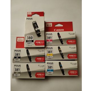 キヤノン(Canon)の新品 純正 キヤノン インク BCI-381 5色 380 1色 合計6本セット(PC周辺機器)