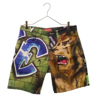 シュプリーム(Supreme)のSUPREME シュプリーム 18SS Lions Den Painter Short ライオンデザイン デニム ショートパンツ マルチ(ショートパンツ)