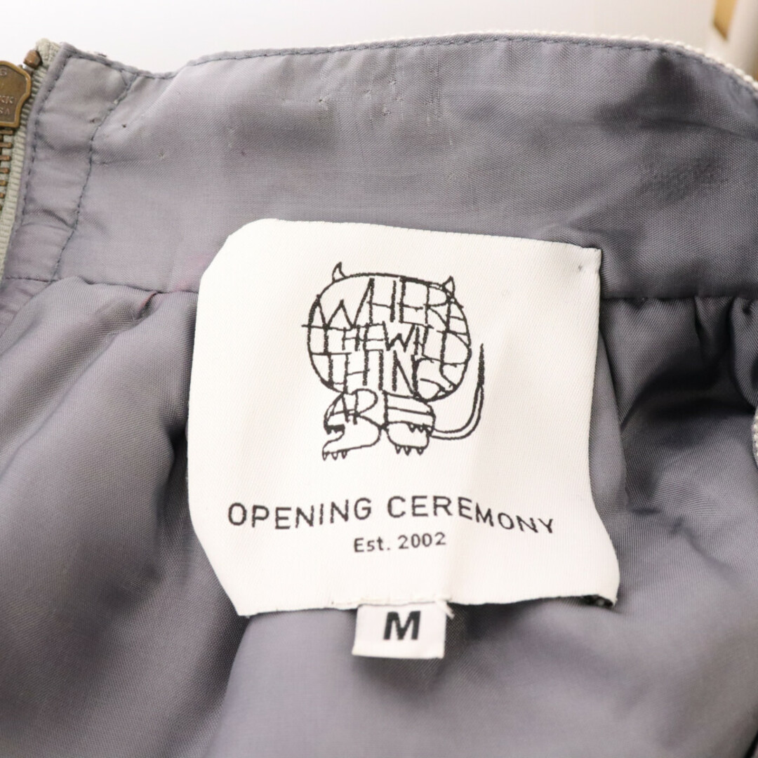 OPENING CEREMONY(オープニングセレモニー)のOPENING CEREMONY オープニングセレモニー フェイクファー ジップ スカート グレー レディース レディースのスカート(ミニスカート)の商品写真