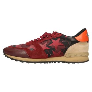 ヴァレンティノガラヴァーニ(valentino garavani)のVALENTINO GARAVANI ヴァレンチノガラヴァーニ ROCK RUNNER TRAINER カムスターズ ロックランナー カモフラージュ ローカットスニーカー レッド(スニーカー)