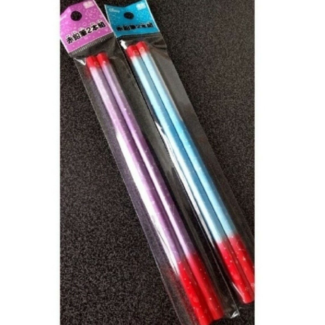 Disney(ディズニー)のディズニー☆赤鉛筆４本 エンタメ/ホビーのアート用品(鉛筆)の商品写真