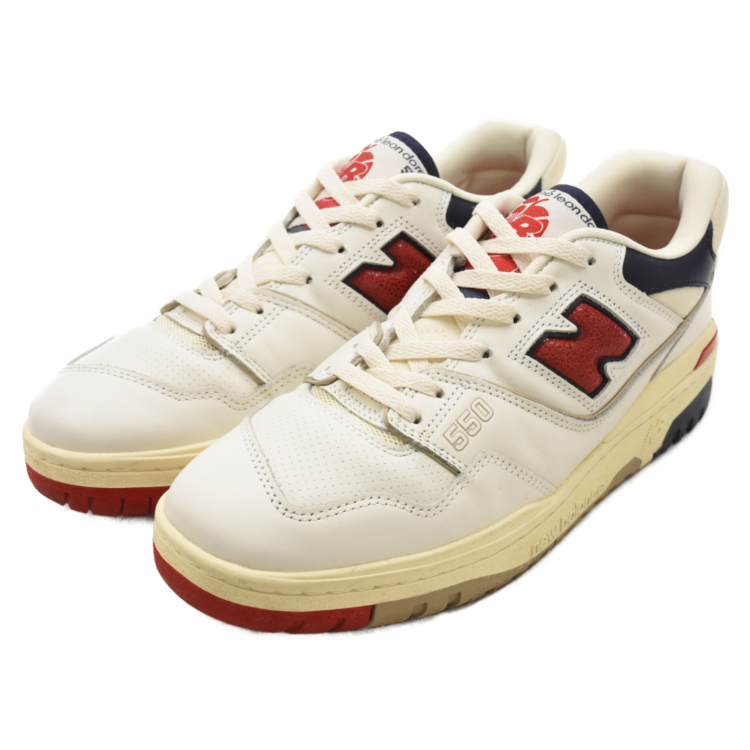 New Balance(ニューバランス)のNew Balance ニューバランス ×Aime Leon Dore P550 OXFORD BB550A3 エメ・レオン・ドレ P550 オックスフォード ローカットスニーカー ホワイト/レッド 29cm/US11 メンズの靴/シューズ(スニーカー)の商品写真