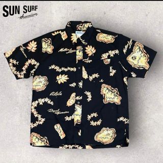 サンサーフ(Sun Surf)のSun Surf サンサーフ　アロハシャツ  ブラック　お洒落　ヴィンテージ(シャツ)