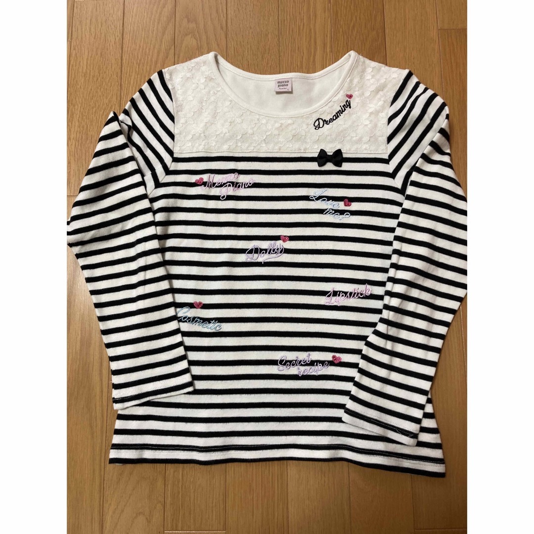 mezzo piano junior(メゾピアノジュニア)のメゾピアノジュニア　長袖Tシャツ　160センチ（小さめ） キッズ/ベビー/マタニティのキッズ服女の子用(90cm~)(Tシャツ/カットソー)の商品写真