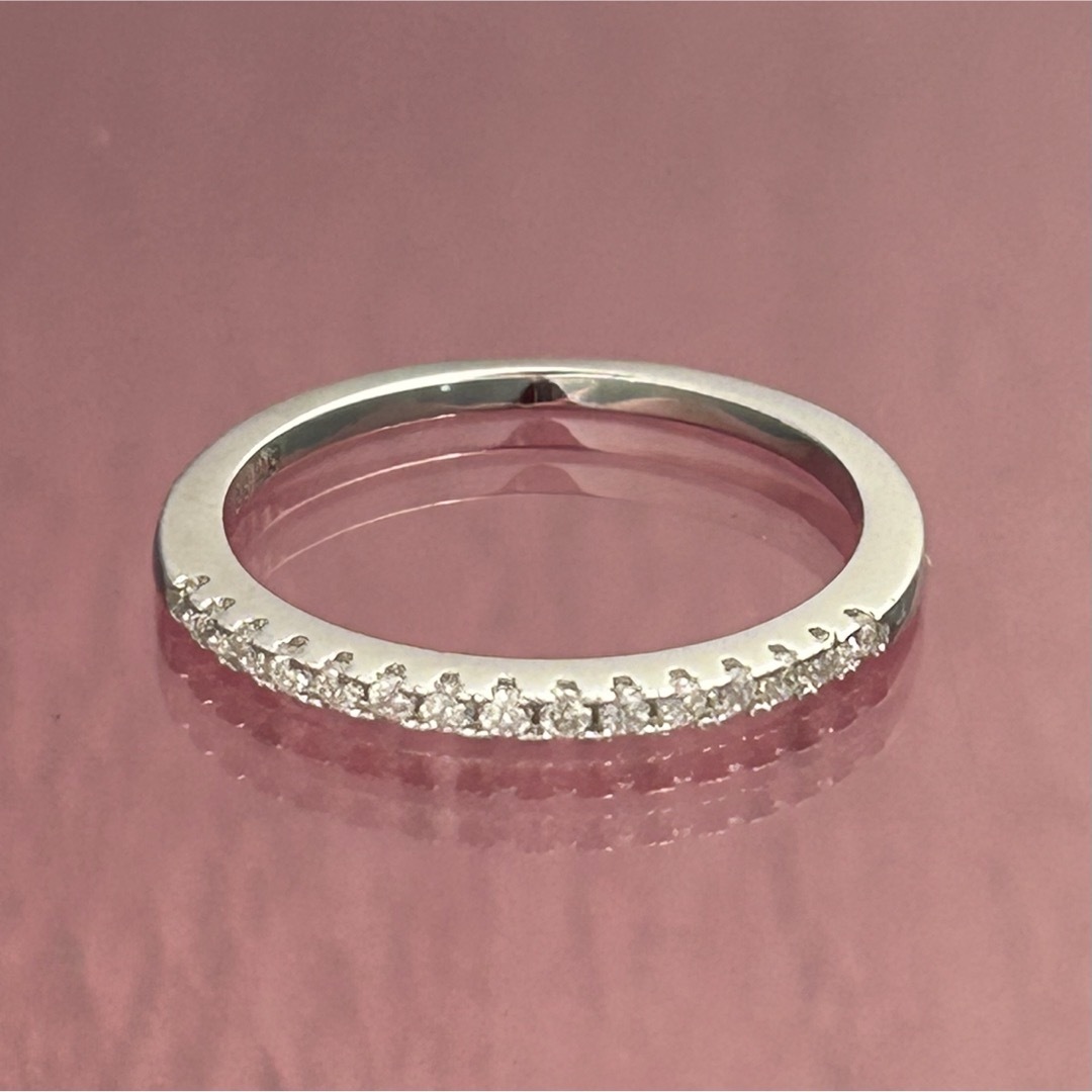 MR27／15号1.5㎜ハーフエタニティ モアサナイトリング ♡シルバー925 レディースのアクセサリー(リング(指輪))の商品写真