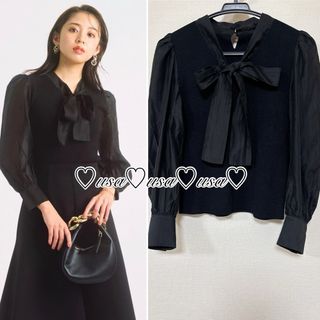 ジャスグリッティー(JUSGLITTY)の♡ジャスグリッティー♡8部袖ボウタイニット(シャツ/ブラウス(長袖/七分))