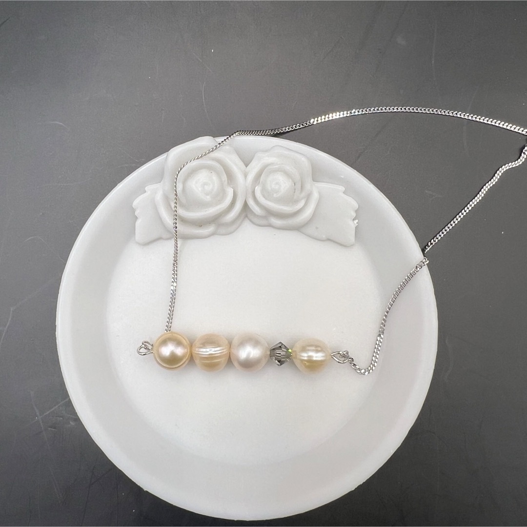 超お買い得　本真珠　淡水パール　ネックレス ハンドメイドのアクセサリー(ネックレス)の商品写真