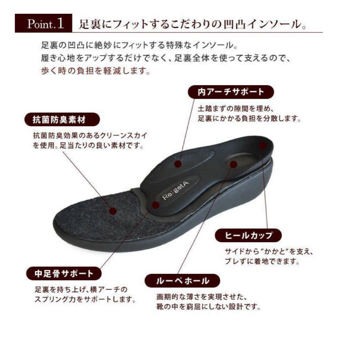 Re:getA(リゲッタ)の新品♪Re:getA クロスベルトウエッジパンプス(Ｓ)/044 レディースの靴/シューズ(ハイヒール/パンプス)の商品写真
