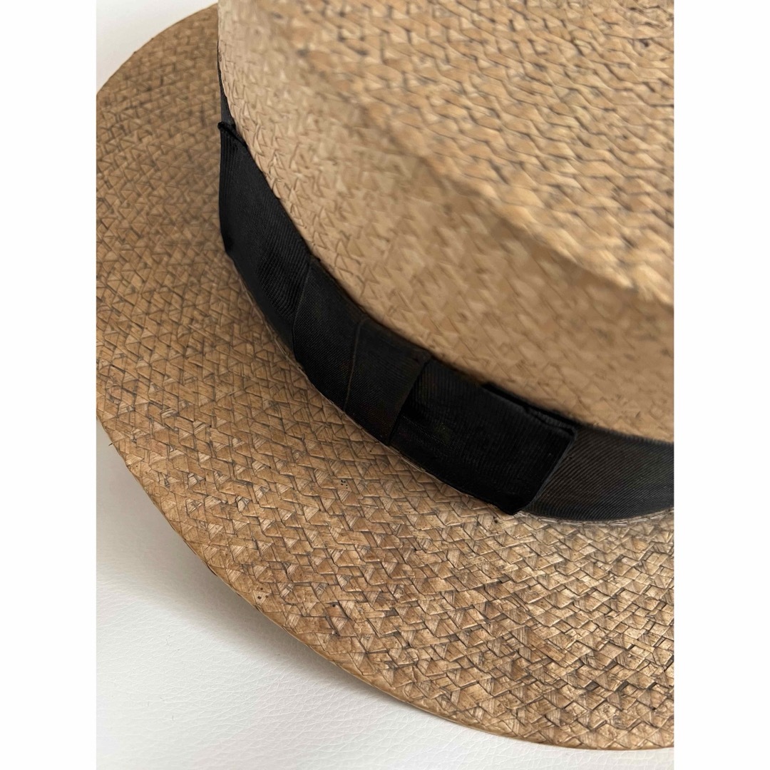 カンカン帽　アンティーク メンズの帽子(その他)の商品写真