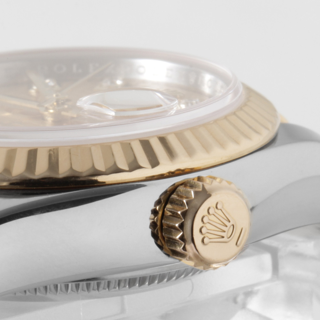 ROLEX(ロレックス)のロレックス デイトジャスト 10Pダイヤ 179173G シャンパン 彫りコンピューター M番 レディース 中古 腕時計 レディースのファッション小物(腕時計)の商品写真