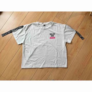 ピンクラテ(PINK-latte)のピンクラテ　ピンクラテスポーツ　ロゴライン付き白Tシャツ160cm(Tシャツ/カットソー)