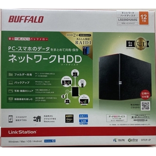 バッファロー(Buffalo)のBUFFALO LS220D1202G リンクステーション 12TB(PC周辺機器)
