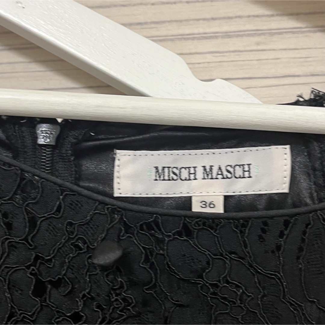 MISCH MASCH(ミッシュマッシュ)の総レースワンピース　黒　ブラック レディースのワンピース(ひざ丈ワンピース)の商品写真