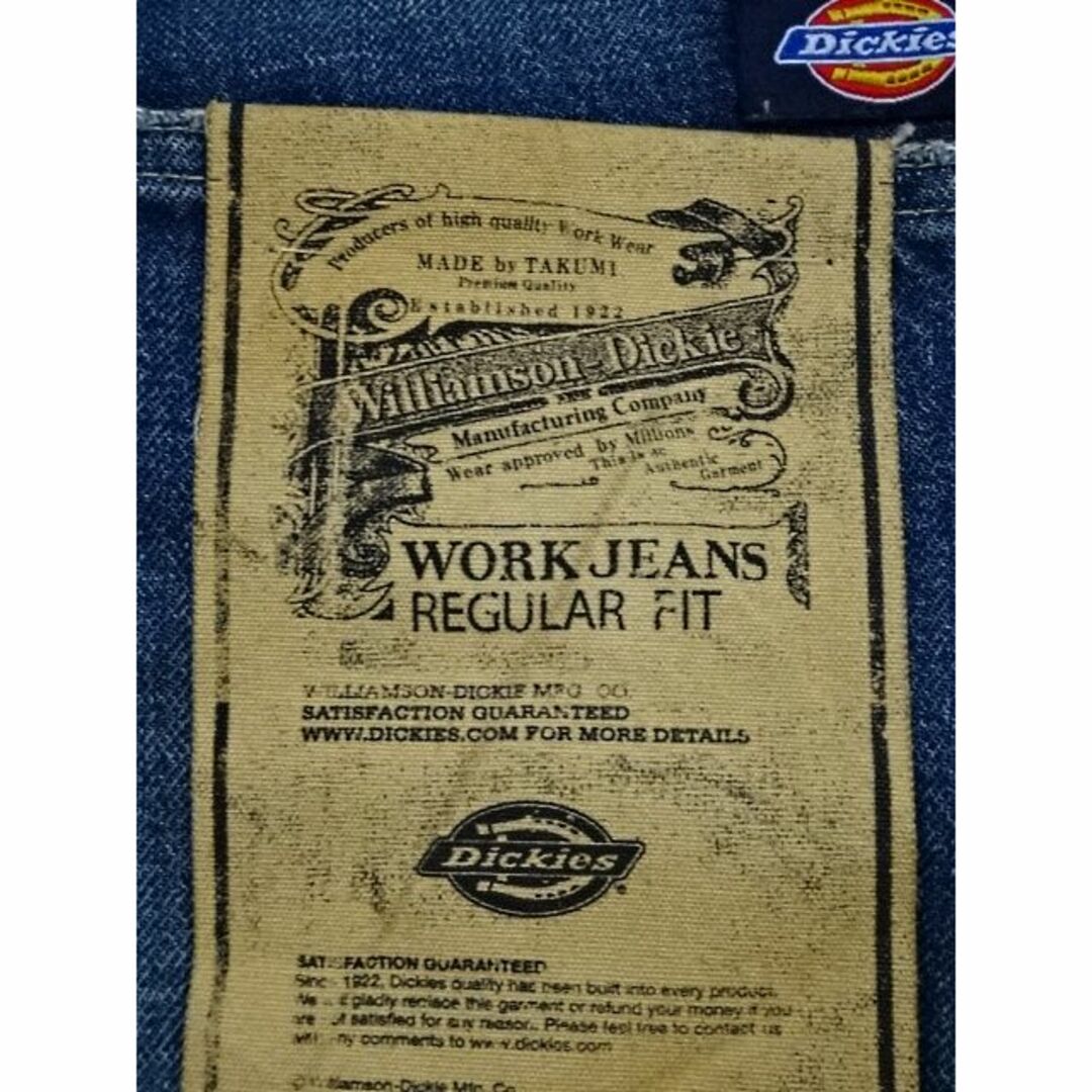 Dickies(ディッキーズ)の新品☆ディッキーズ☆匠ライン☆ワッペン＆リペア加工☆34☆ウェスト約92cm メンズのパンツ(デニム/ジーンズ)の商品写真