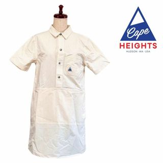 ケープハイツ(Cape HEIGHTS)の新品 未使用 ケープハイツ ポロシャツワンピース 白 膝丈 春 夏(ポロシャツ)