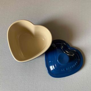 ルクルーゼ(LE CREUSET)のル・クルーゼ LE CREUSET / ココット ハート型 ブルー(食器)