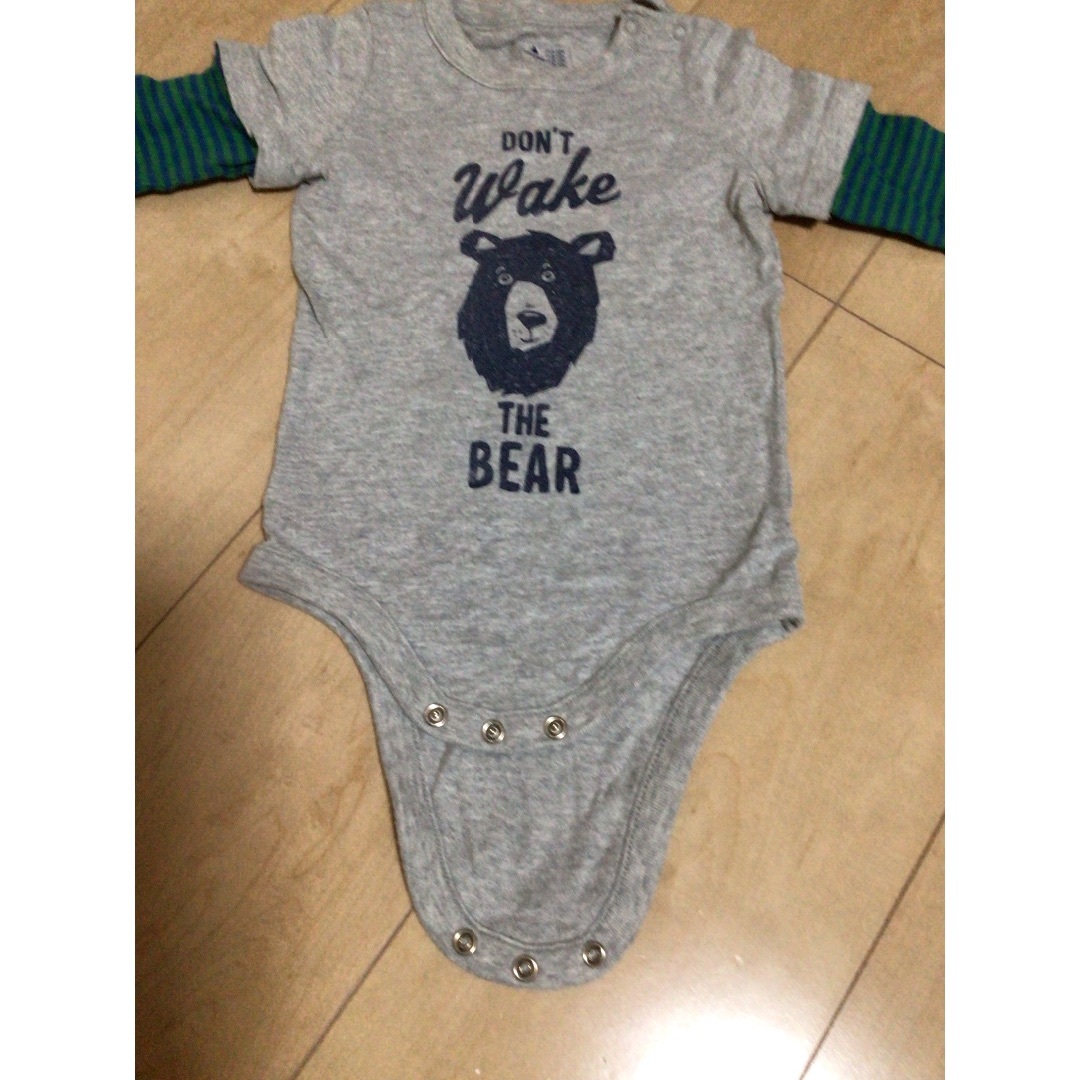 babyGAP(ベビーギャップ)のbabyGAP 長袖ロンパース くまロケット 2枚 キッズ/ベビー/マタニティのベビー服(~85cm)(ロンパース)の商品写真