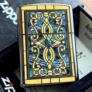 ジッポー(ZIPPO)のZippo アーマー シェル ヘリテージ ブラック 両面 天然貝 ジッポー(タバコグッズ)