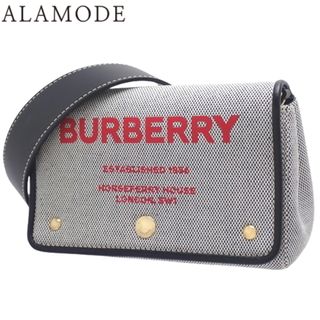 バーバリー(BURBERRY)のBURBERRY(バーバリー) スモール ホースフェリープリント バッグ ショルダーバッグ 肩掛け 斜め掛け クロスボディ キャンバス レザー ブラック黒 レッド赤 ゴールド金具 レディース 40802084875【中古】【アラモード】(ショルダーバッグ)