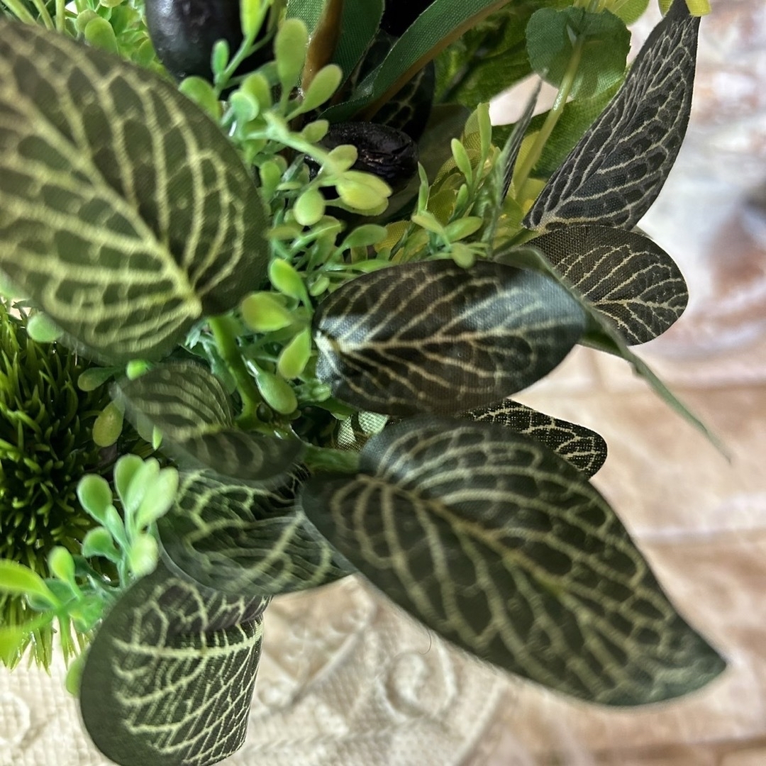 光触媒　人工観葉植物　ウォールグリーン　フェイクグリーン　春のミニアート2個 インテリア/住まい/日用品のインテリア小物(置物)の商品写真