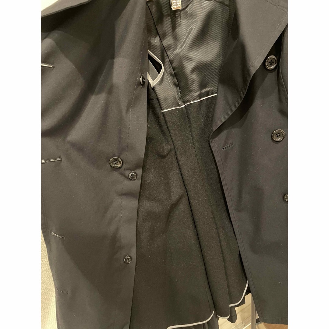 青山(アオヤマ)の洋服の青山　トレンチコート　黒　n♡line レディースのジャケット/アウター(トレンチコート)の商品写真