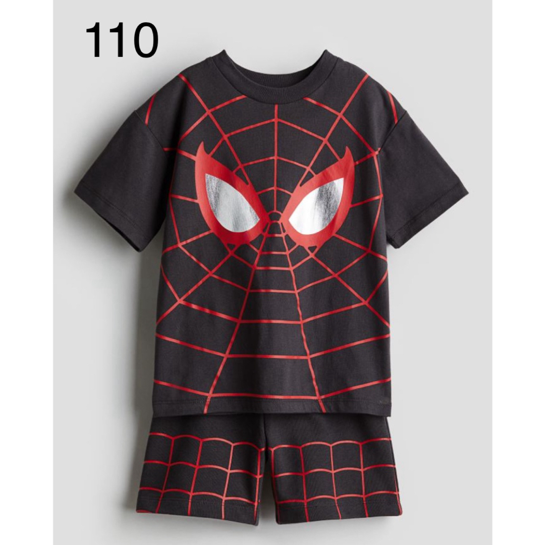 H&M(エイチアンドエム)の《新作》新品　スパイダーマン　Tシャツ&ショートパンツ　セットアップ　110 キッズ/ベビー/マタニティのキッズ服男の子用(90cm~)(その他)の商品写真