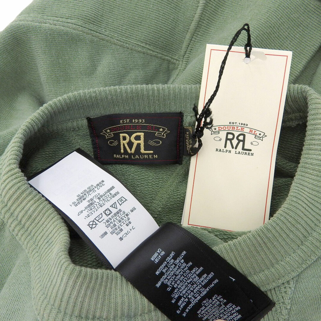 RRL(ダブルアールエル)のダブルアールエル 新品同様 DOUBLE RL ダブルアールエル コットン混 ロゴ スウェット トレーナー トップス メンズ ミントグリーン S S メンズのトップス(その他)の商品写真