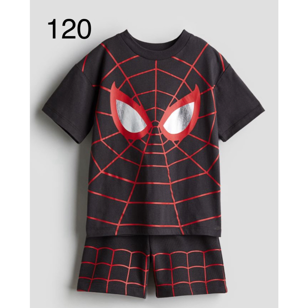 H&M(エイチアンドエム)の《新作》新品　スパイダーマン　Tシャツ&ショートパンツ　セットアップ　120 キッズ/ベビー/マタニティのキッズ服男の子用(90cm~)(その他)の商品写真