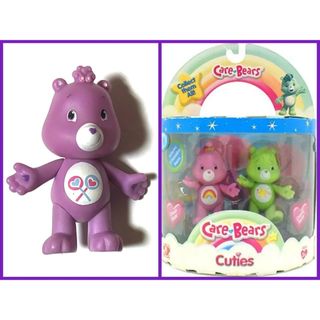 ケアベア(CareBears)の希少 激レア ケアベア パープル フィギュア ヴィンテージ レトロ 2007年製(キャラクターグッズ)