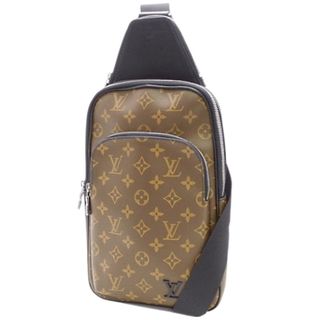 ルイヴィトン(LOUIS VUITTON)のLOUIS VUITTON(ルイ・ヴィトン) モノグラム・マカサー アヴェニュー・スリングバッグ ボディバッグ ショルダー 肩掛け 斜め掛け クロスボディ モノグラムマカサー ブラウン茶 ブラック黒 シルバー金具 M46327(2024年3月現在現行品) メンズ 40601111578【中古】【アラモード】(ボディーバッグ)