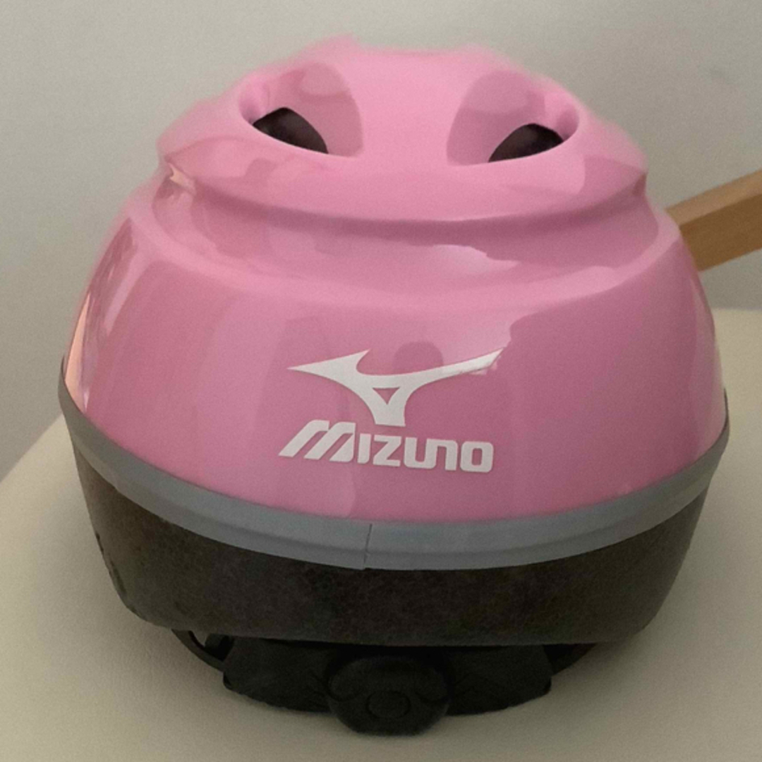 MIZUNO(ミズノ)のミズノ　自転車用ヘルメット　幼児用　2歳〜6歳　サイズ47〜53cm ピンク キッズ/ベビー/マタニティの外出/移動用品(自転車)の商品写真