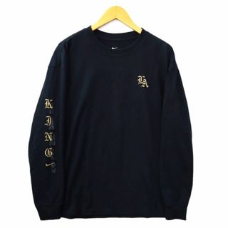 ナイキ(NIKE)のNIKE DB6186-010 プリント 刺繍 ロングスリーブ Tシャツ M(Tシャツ/カットソー(七分/長袖))