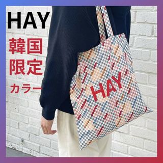 【英字タグ】HAY　トートバッグ　マルチカラー　韓国ソウル限定　ヘイ　英語タグ(トートバッグ)