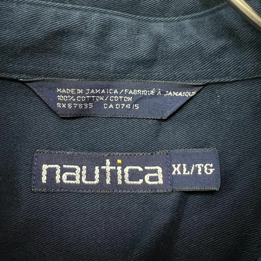 NAUTICA(ノーティカ)の90s　ノーティカ　vintage　長袖シャツ　BD　古着　ネイビー　XL メンズのトップス(Tシャツ/カットソー(七分/長袖))の商品写真