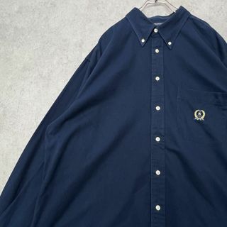 ノーティカ(NAUTICA)の90s　ノーティカ　vintage　長袖シャツ　BD　古着　ネイビー　XL(Tシャツ/カットソー(七分/長袖))