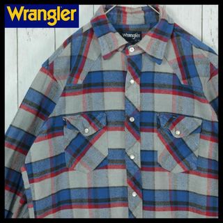 Wrangler - 【希少】ラングラー 90s シャツ ネル ウエスタン ビッグシルエット 長袖