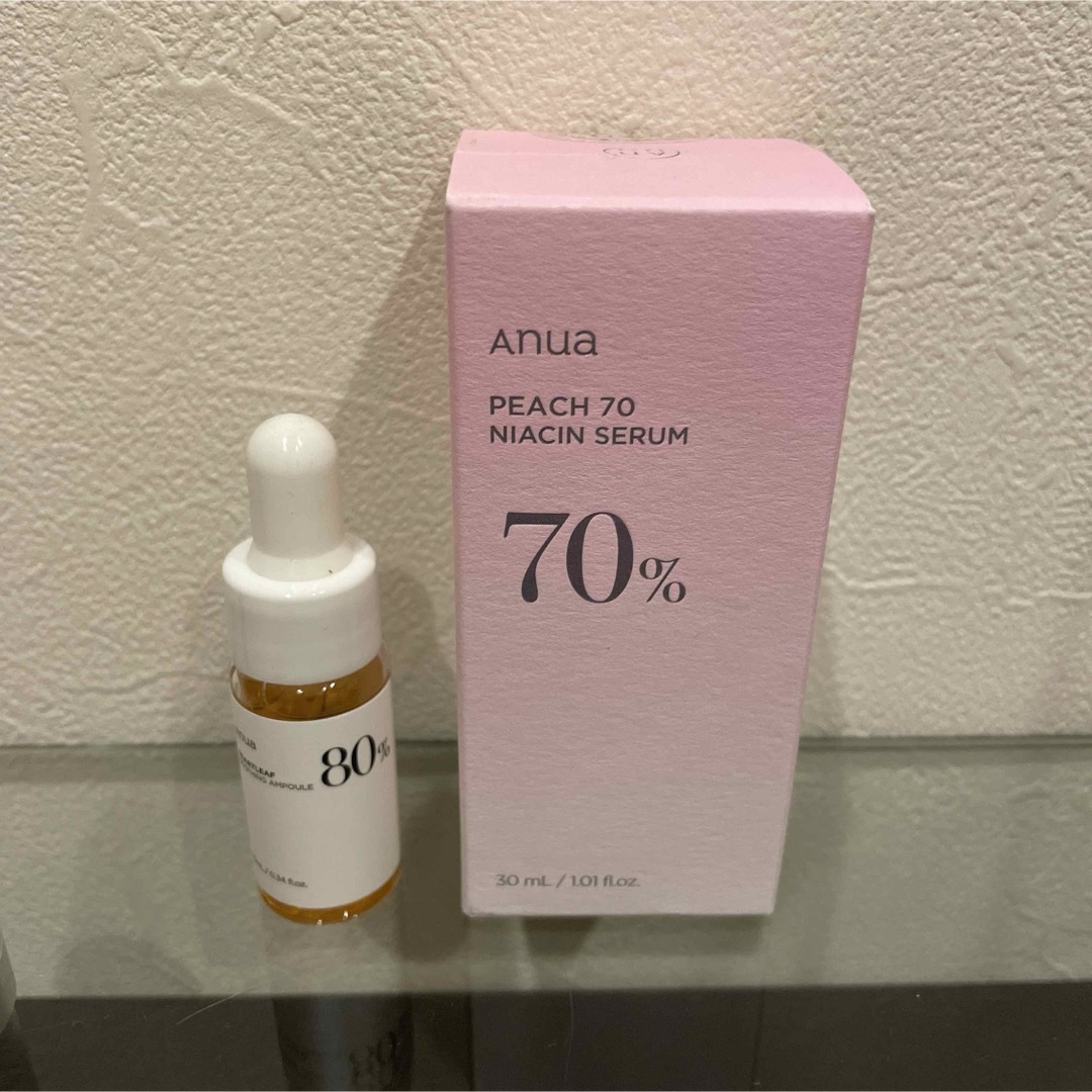 Anua アヌア 桃 70% 美容液 30ml ＋ ドクダミ 美容液 10ml コスメ/美容のスキンケア/基礎化粧品(美容液)の商品写真