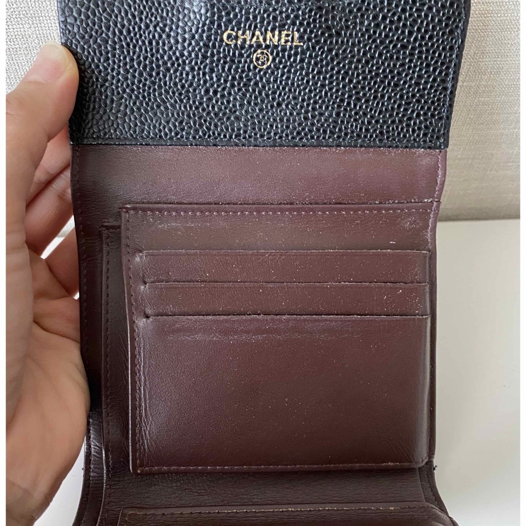 CHANEL(シャネル)の専用　シャネル CHANEL 三つ折り財布 キャビアスキン ゴールド金具 レディースのファッション小物(財布)の商品写真