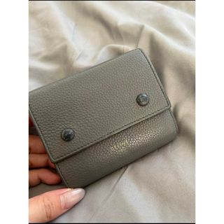 セリーヌ(celine)のCELINE セリーヌ　ウォレット　財布　ミニ財布 くすみブルー　グレー(財布)