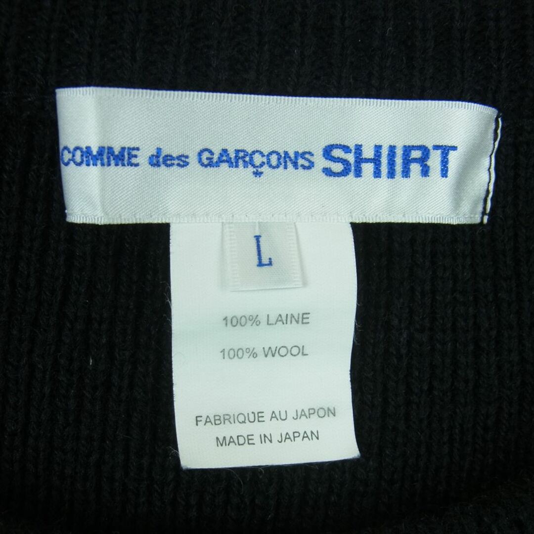COMME des GARCONS(コムデギャルソン)のCOMME des GARCONS コムデギャルソン W28510 SHIRT シャツ カットワーク パッチワーク ニット セーター ブラック系 L【中古】 メンズのトップス(ニット/セーター)の商品写真