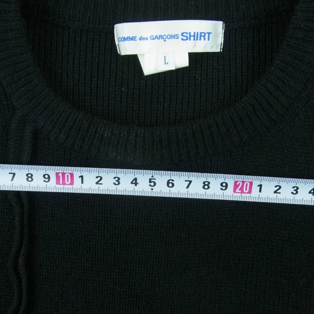 COMME des GARCONS(コムデギャルソン)のCOMME des GARCONS コムデギャルソン W28510 SHIRT シャツ カットワーク パッチワーク ニット セーター ブラック系 L【中古】 メンズのトップス(ニット/セーター)の商品写真