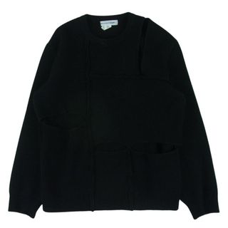 コムデギャルソン(COMME des GARCONS)のCOMME des GARCONS コムデギャルソン W28510 SHIRT シャツ カットワーク パッチワーク ニット セーター ブラック系 L【中古】(ニット/セーター)