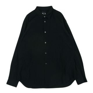 コムデギャルソンオムプリュス(COMME des GARCONS HOMME PLUS)のCOMME des GARCONS HOMME PLUS コムデギャルソンオムプリュス AD2022 PZ-B003 BASIC SHIRT ベーシック ブロード 長袖 シャツ ブラック系 L【中古】(シャツ)