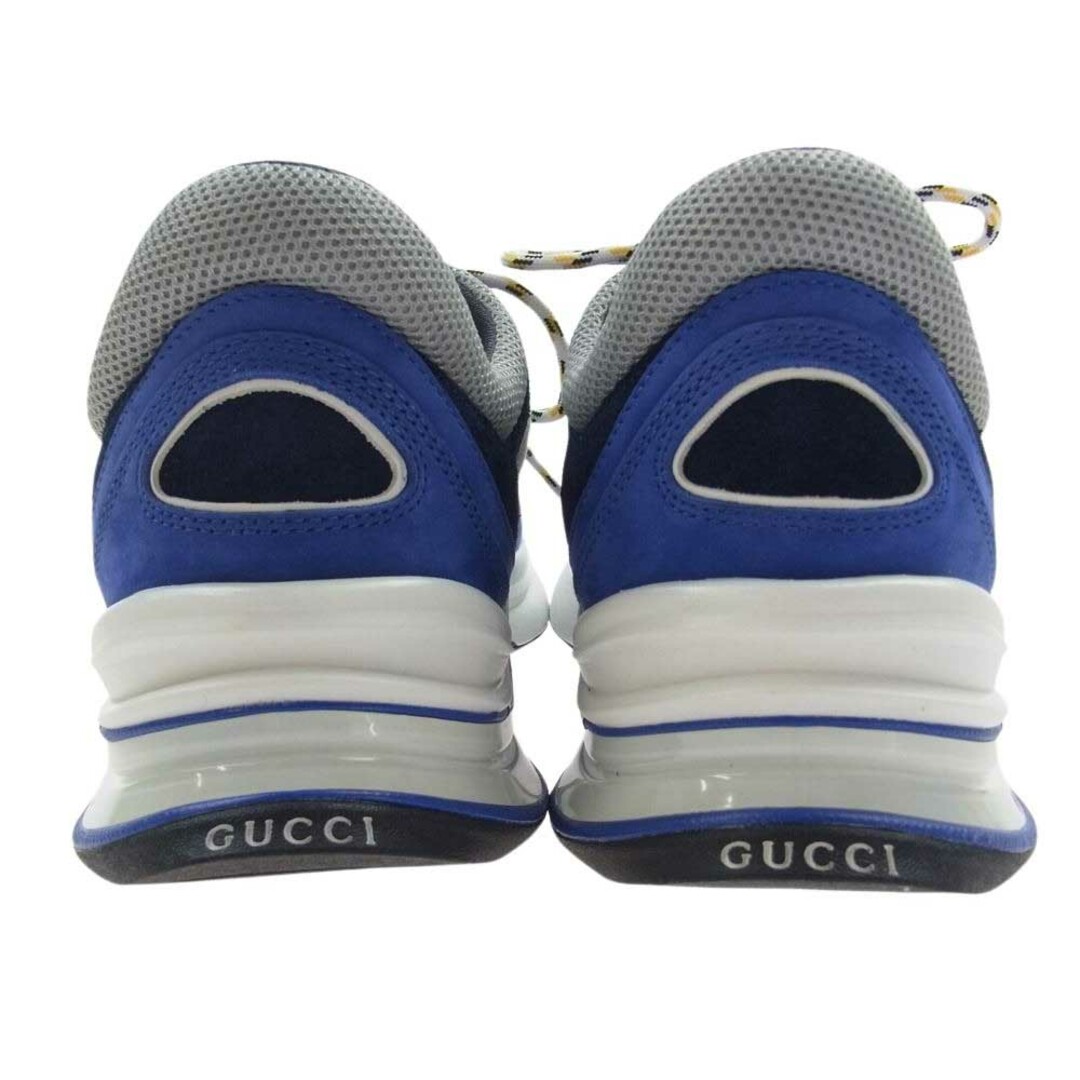 Gucci(グッチ)のGUCCI グッチ スニーカー Run レースアップ スニーカー ブルー系 7.5【極上美品】【中古】 メンズの靴/シューズ(スニーカー)の商品写真