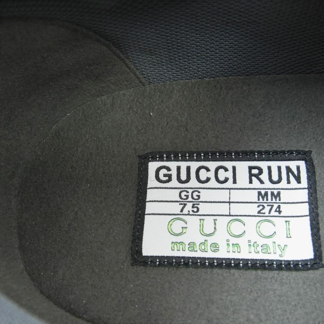 Gucci(グッチ)のGUCCI グッチ スニーカー Run レースアップ スニーカー ブルー系 7.5【極上美品】【中古】 メンズの靴/シューズ(スニーカー)の商品写真