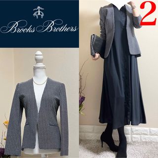 Brooks Brothers - 極美品！ブルックスブラザーズ　高級　コットンツイード　ジャケット　濃紺　2 M